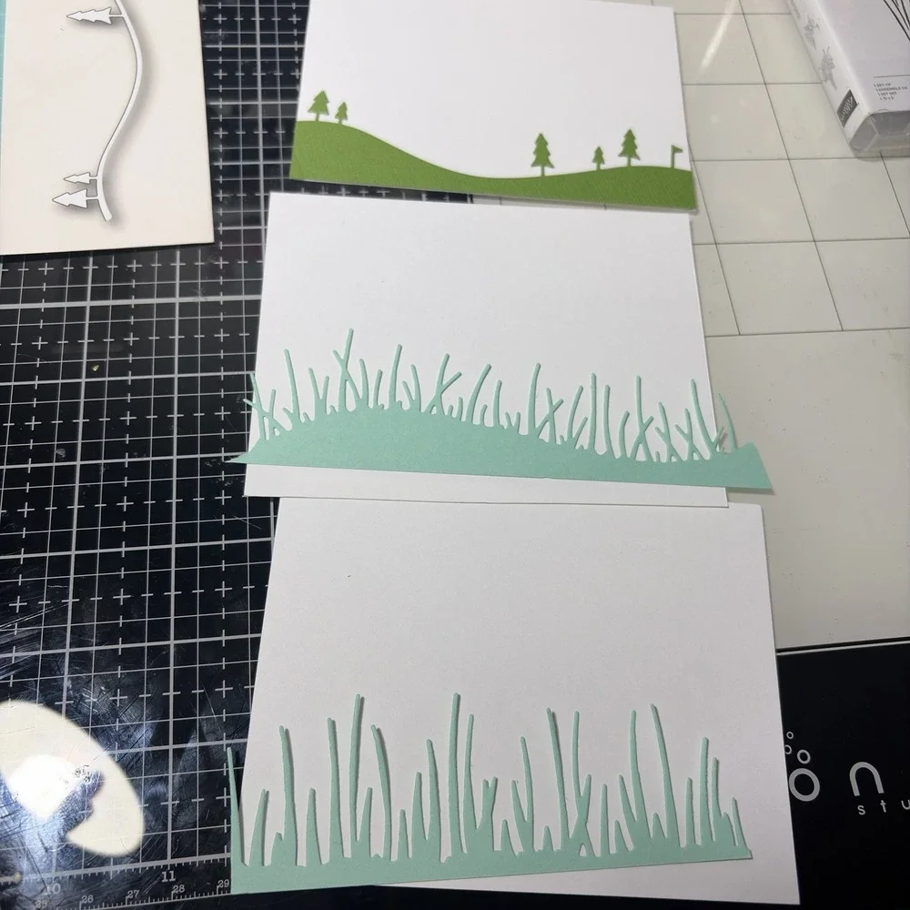 Memory Box Poppystamps Craft Dies Lot Of 4 Grass Tree Golf Landscape Border Dies